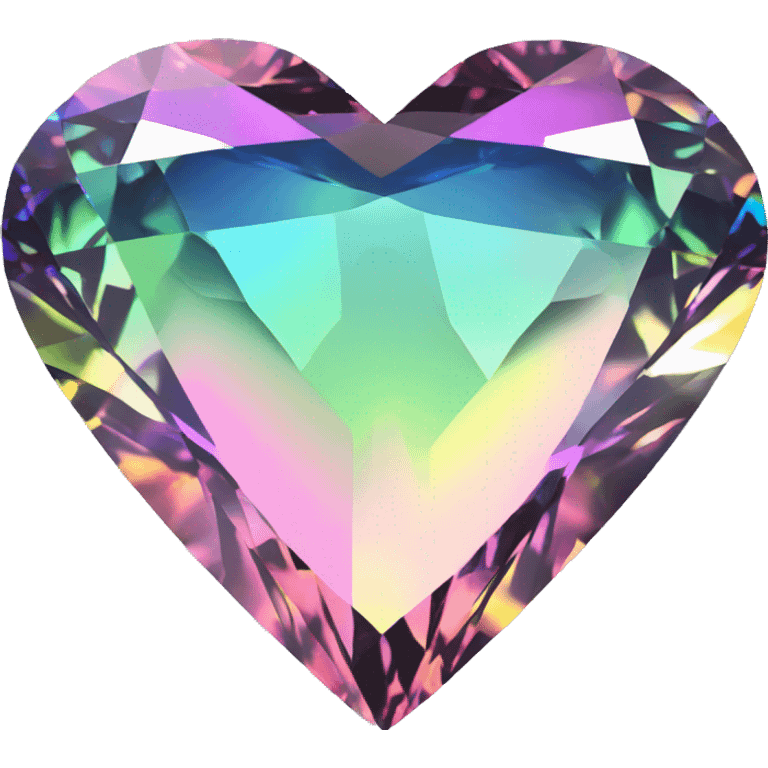 Heart shaped 56-carat rainbow diamond emoji