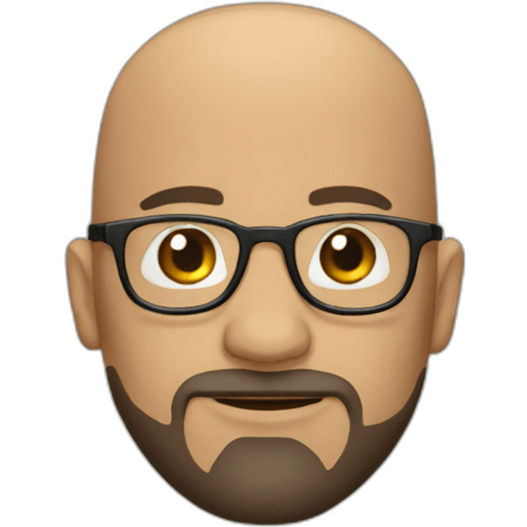 bald with glasses and a beard emoji