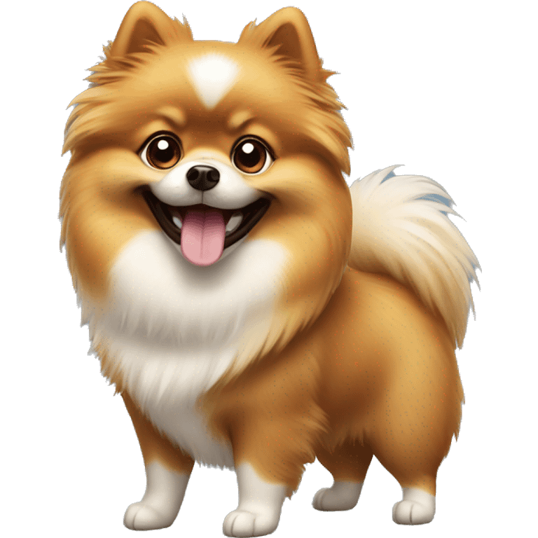 Dog pomeranian smile emoji