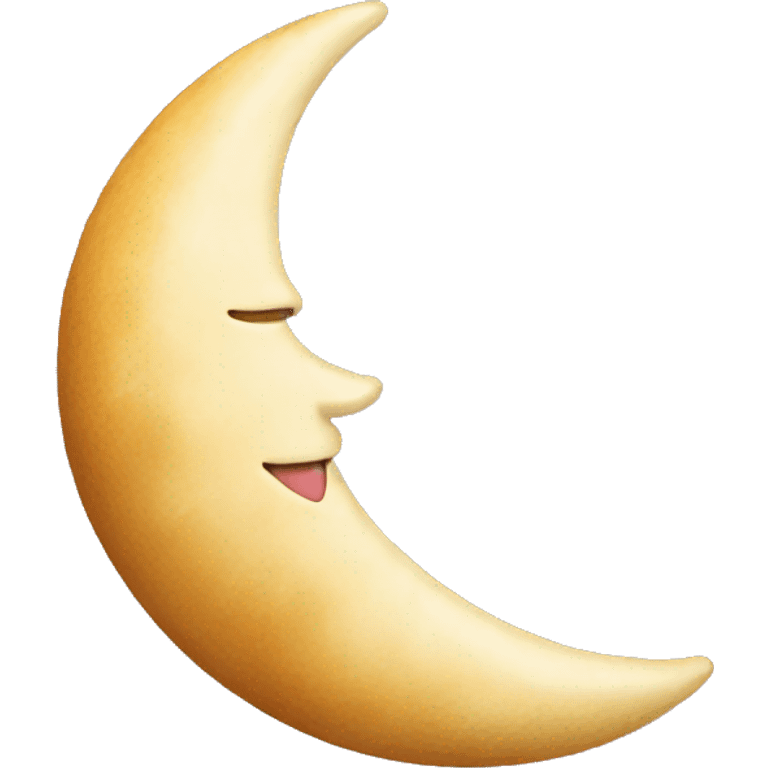 A moon with a croissant form emoji