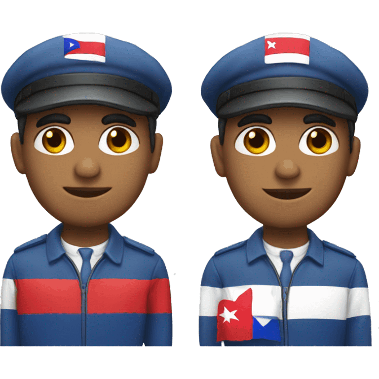 bus driver with a chilean flag cap emoji