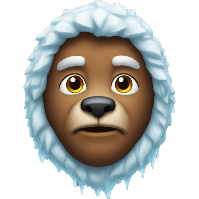 Head of bear frozen emoji