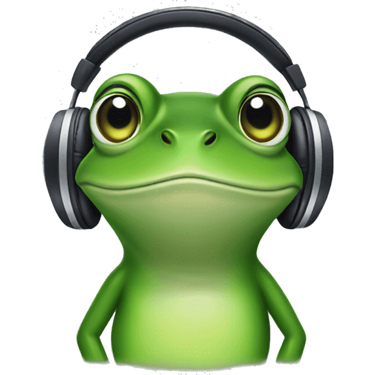 frog with headphones emoji