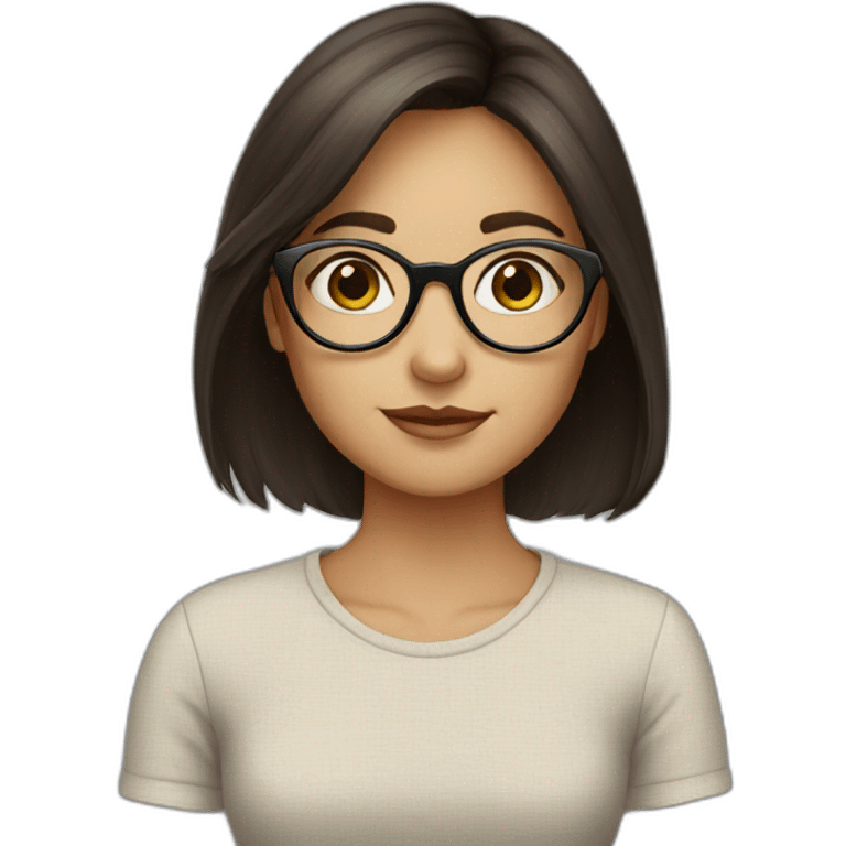 brunette-girl-with-round-glasses emoji