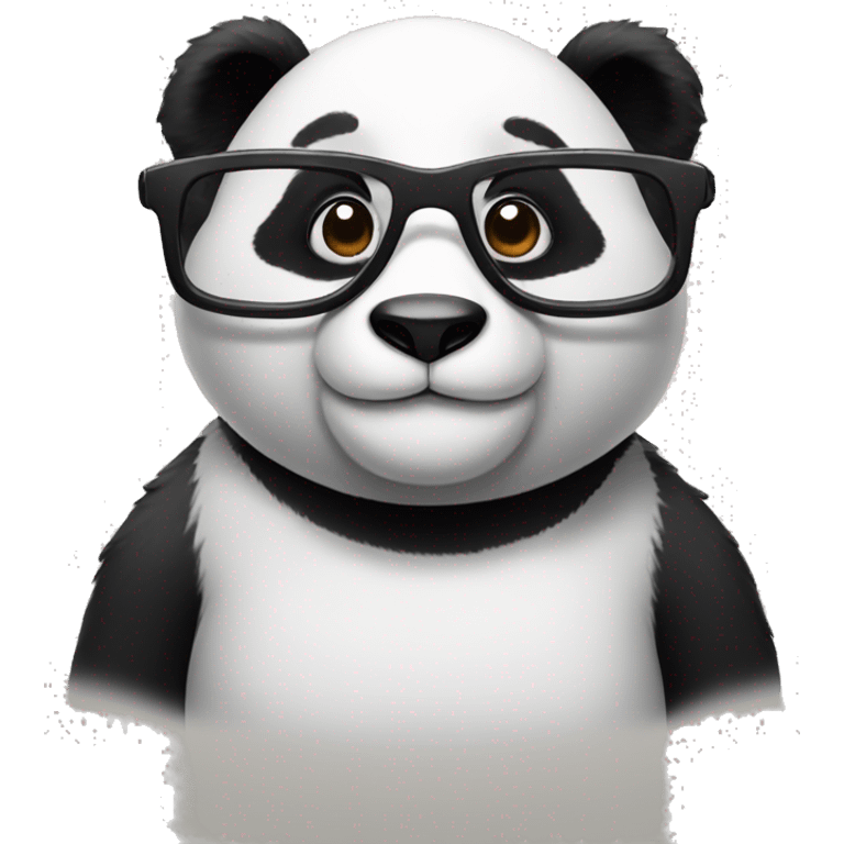 Panda in house and glasses  emoji