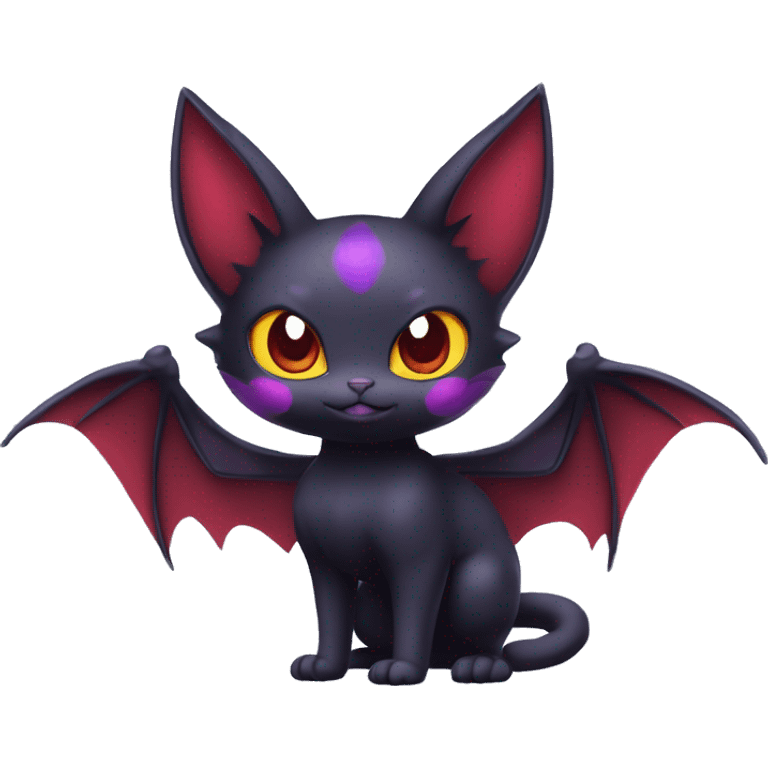 Cool Cute Edgy Dark Black Red Purple Batty Chibi Noibat-Cat-Pokémon-Fakémon-hybrid emoji