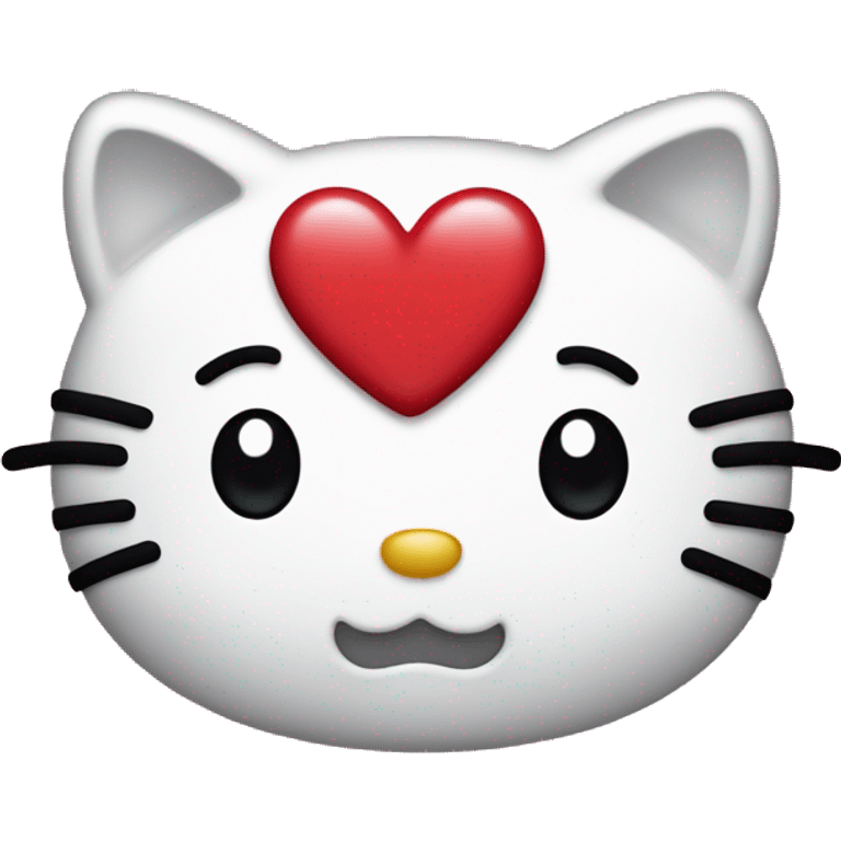 hello kitty’s face with heart eyes emoji