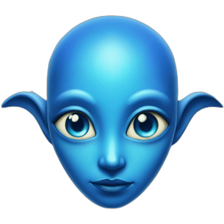 pleiadian alien with blue eyes emoji