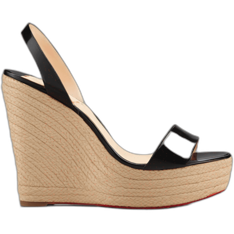 Platform wedges black louboutin emoji