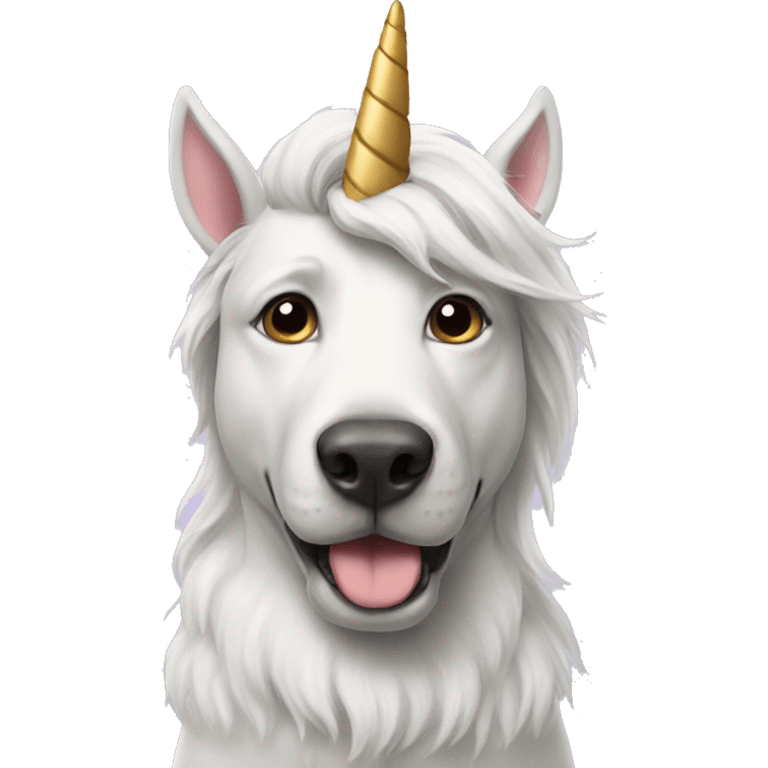 Unicorn with dog emoji