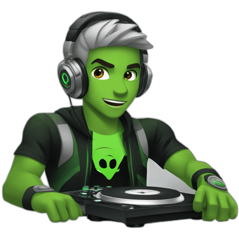 ben 10 playing dj emoji