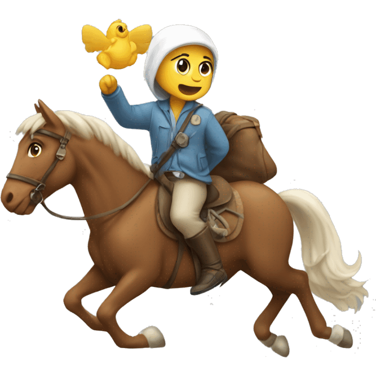 un hada montando a caballo  emoji