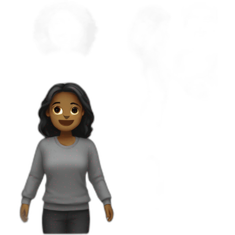 Giving gray sweater from black man to black woman emoji