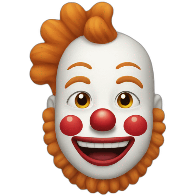 clown face with ginger hair emoji