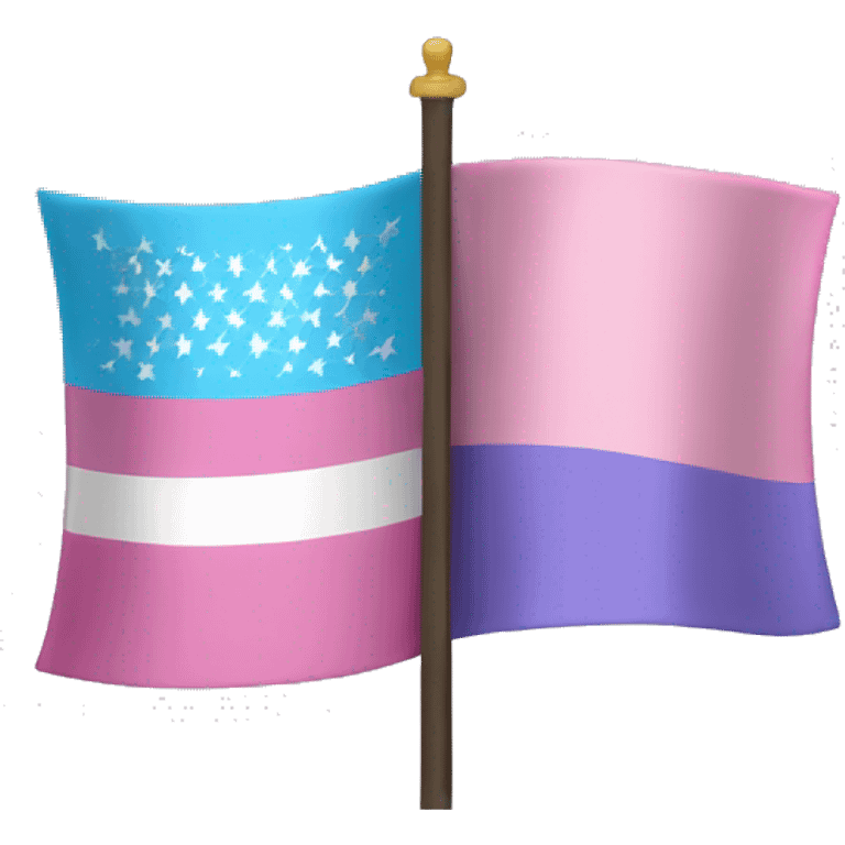 Transgender flag with a bigx emoji