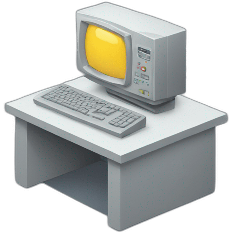 Isometric monitor emoji