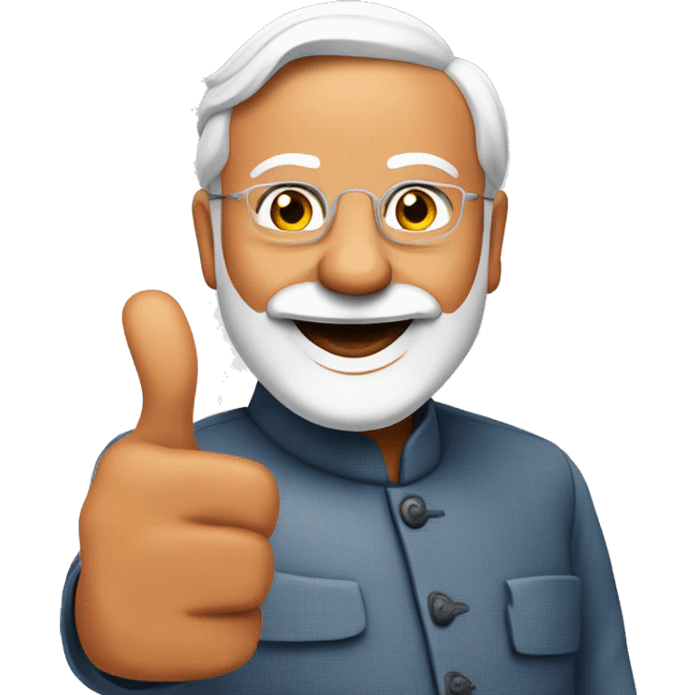 Narendra modi showing thumbs up  emoji