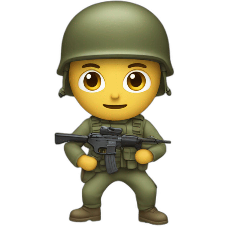 A soldier fighting emoji