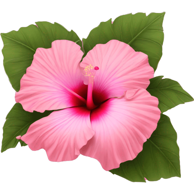 pink hibiscus flower emoji