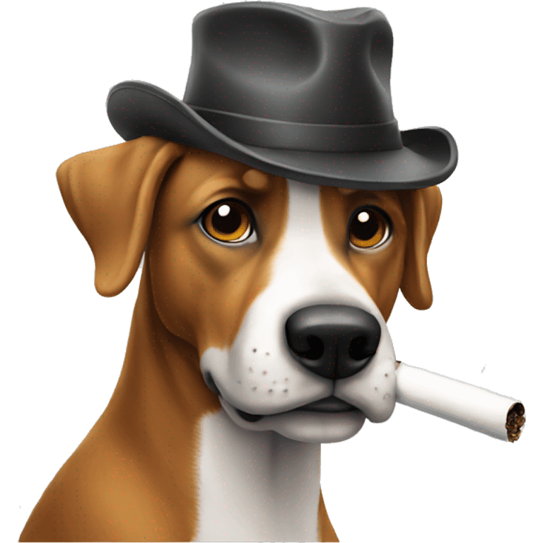 cool dog smoke  emoji