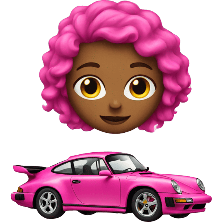 Pink porche  emoji