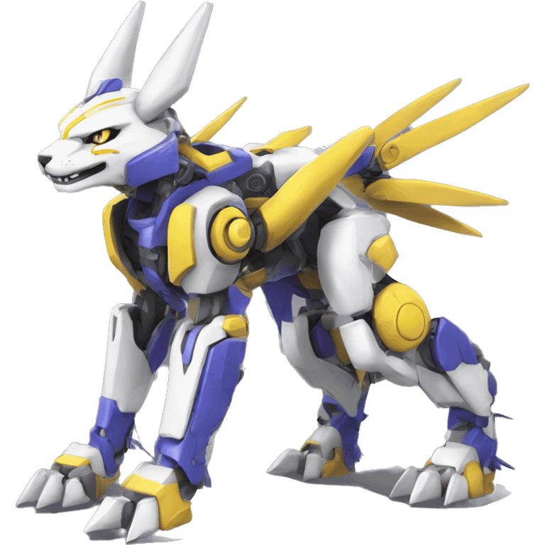 WereGarurumon-Renamon-Medabot-Mecha full body emoji