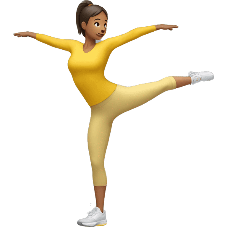 lunge stretch yellow clothes emoji