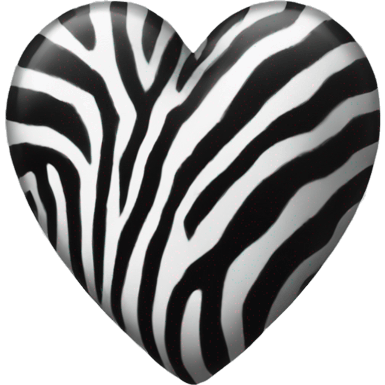 Zebra heart emoji