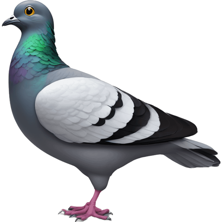 a shrugging pigeon wearing dancing shoes emoji