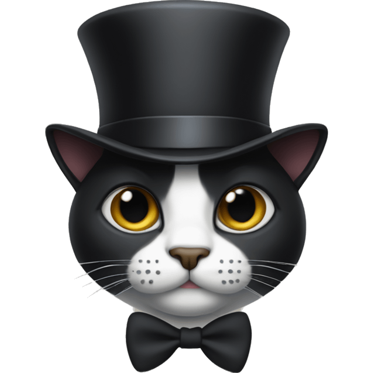 tuxeto cat with a top hat emoji