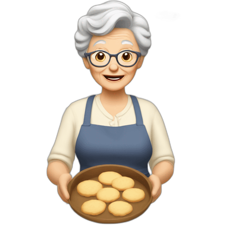 grandma making biscuits emoji