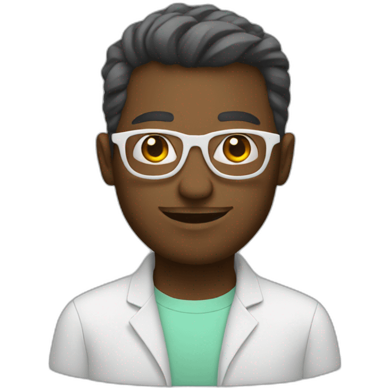 White programmer with glasses  emoji