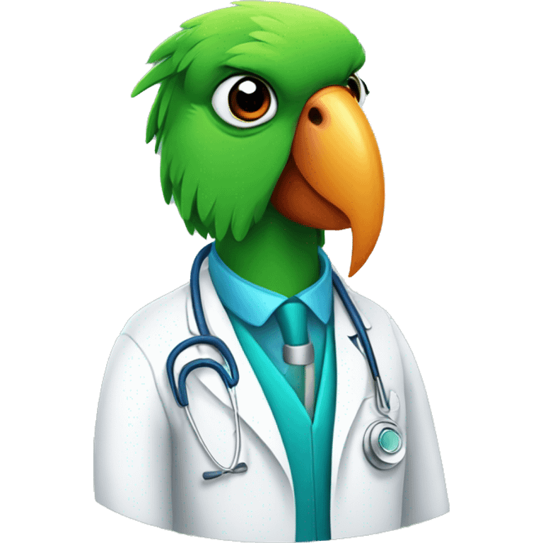 Doctor parrot emoji