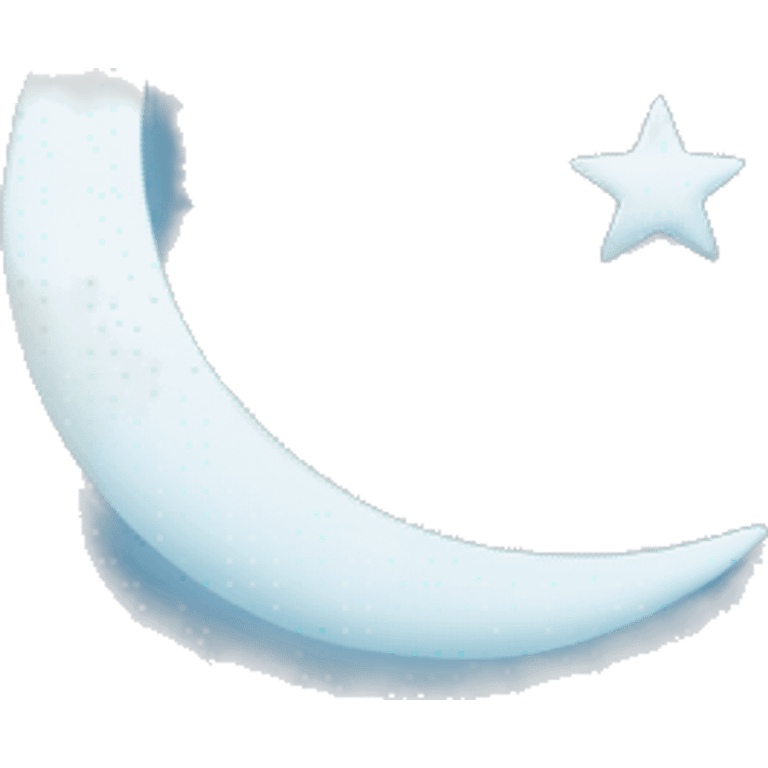 blue sky and moon and star emoji