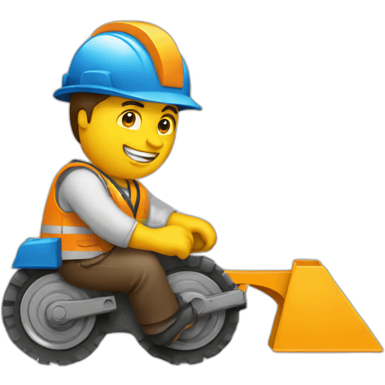 engineer rolling in a slope emoji