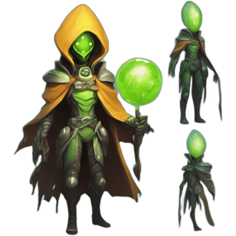 alien warlock futuristic roguelike rpg style inspired by slay the spire emoji