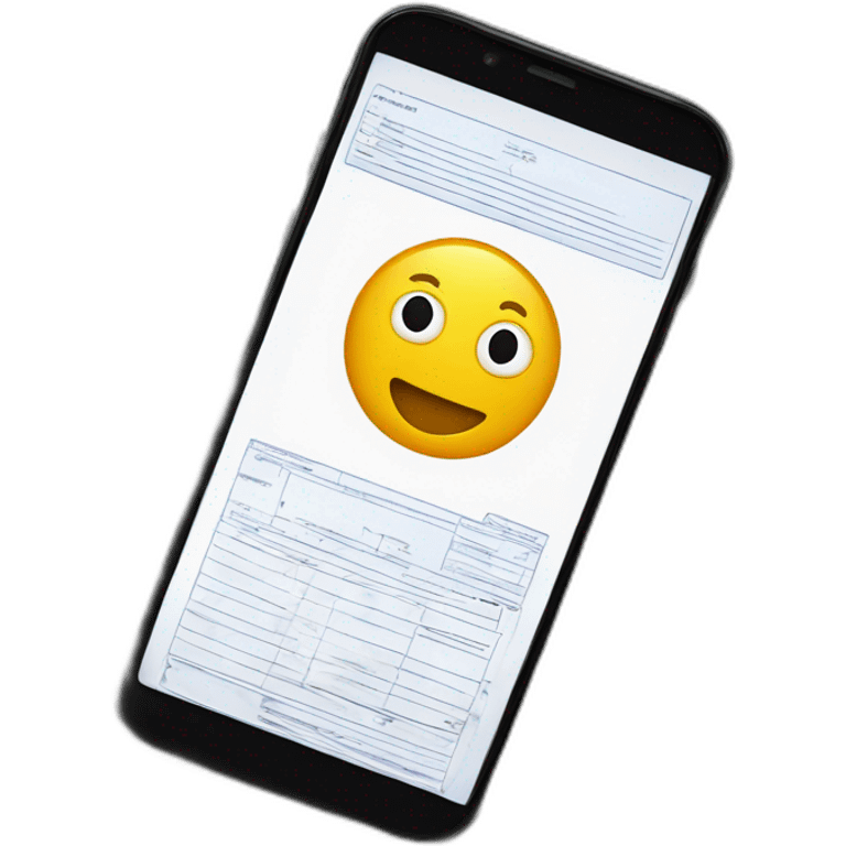 a mobile phone rests over an exam paper emoji