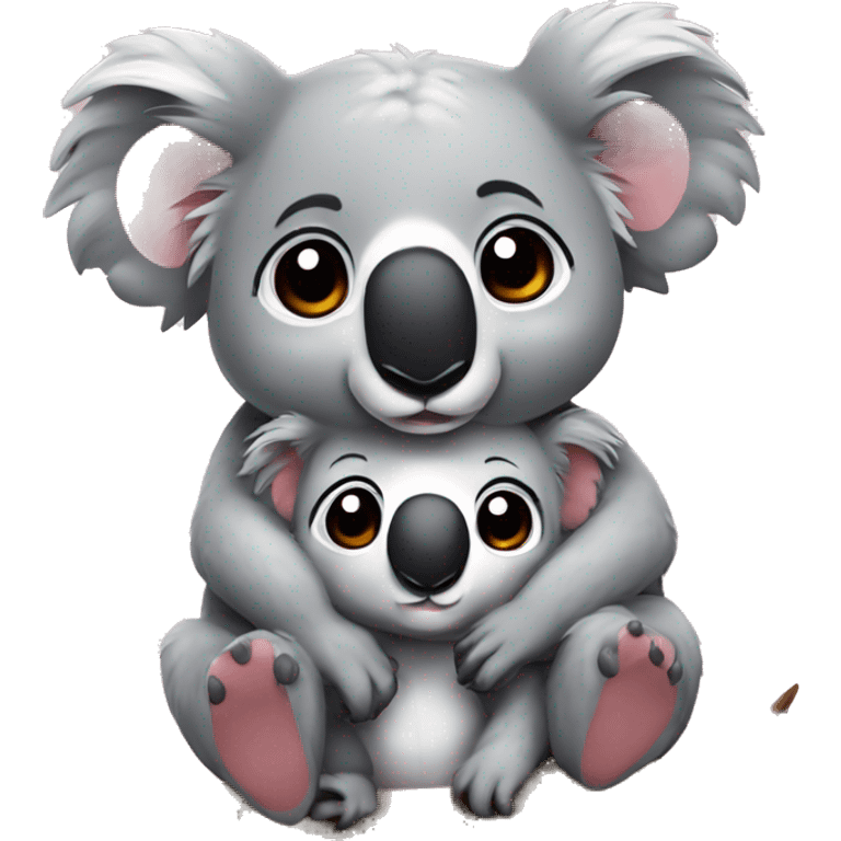 Cute koalas in love  emoji