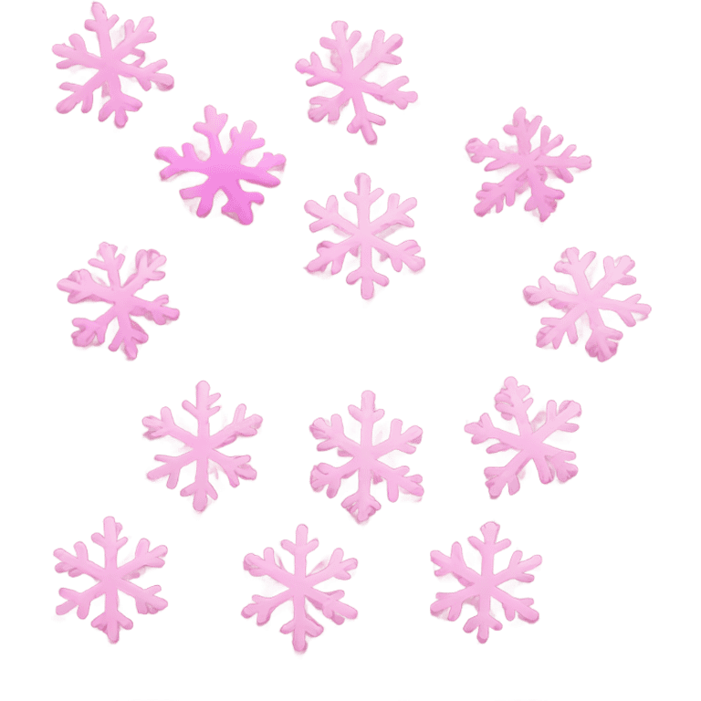 pink snow flakes emoji