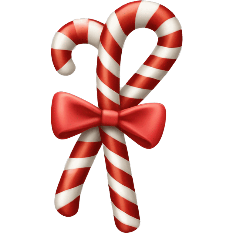 candy cane with bow emoji