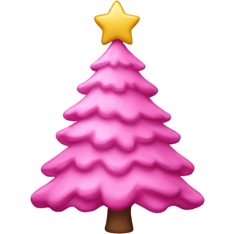 Pink Christmas tree emoji