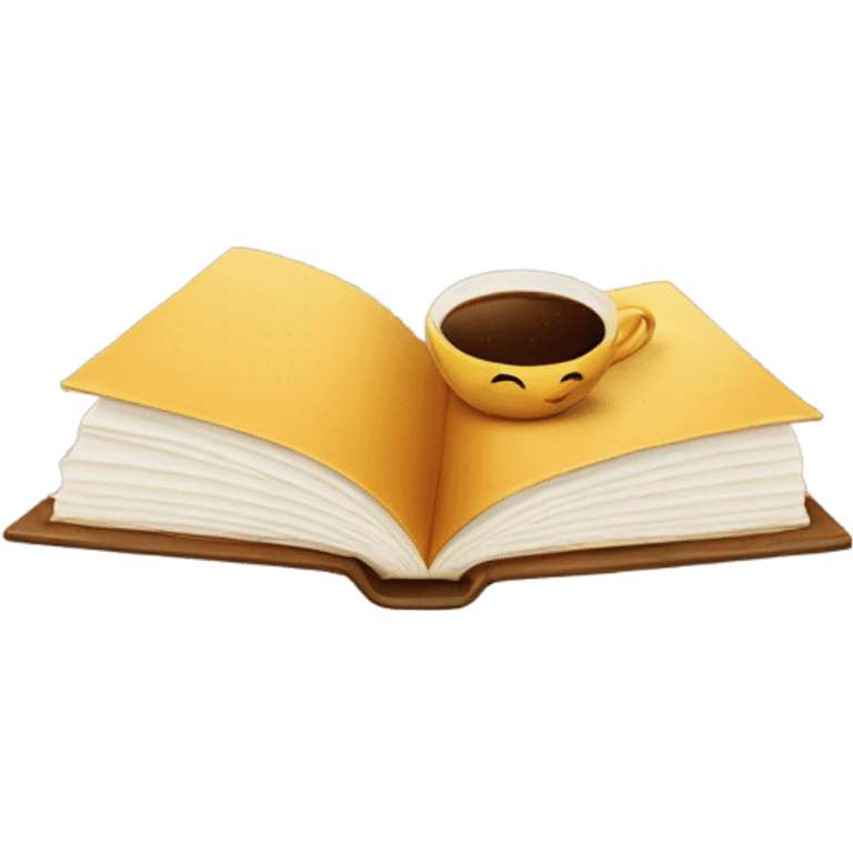 Books with coffee emoji