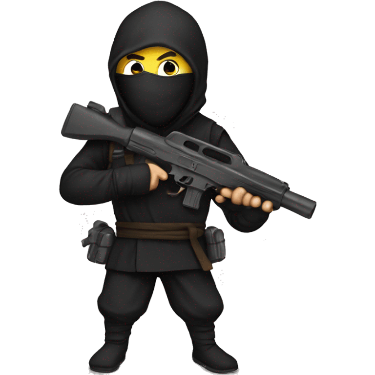 ninja with a gun emoji