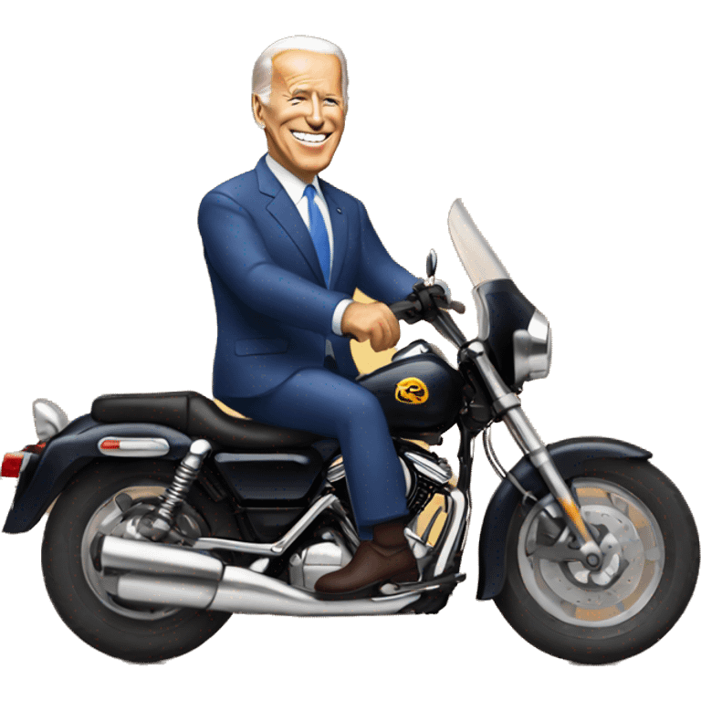 Biden sur une moto emoji