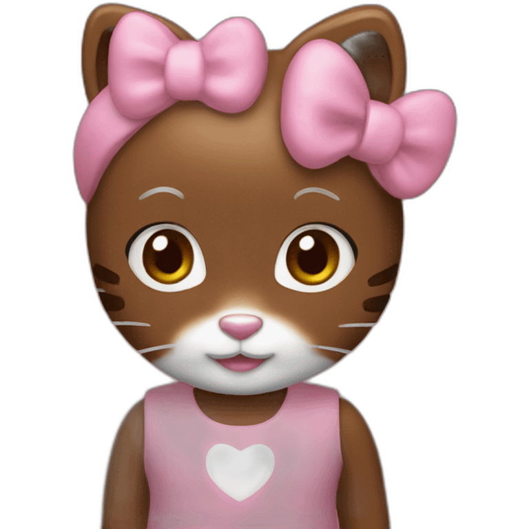 Hello kitty brown emoji