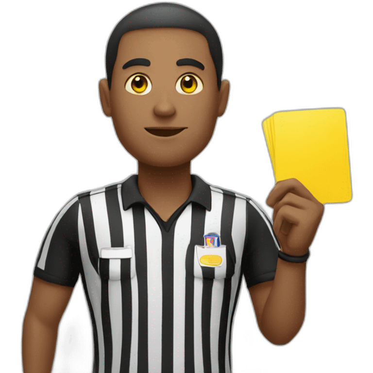 referee holding yellow card emoji