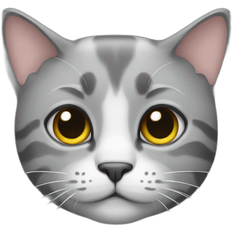 Cat gray emoji