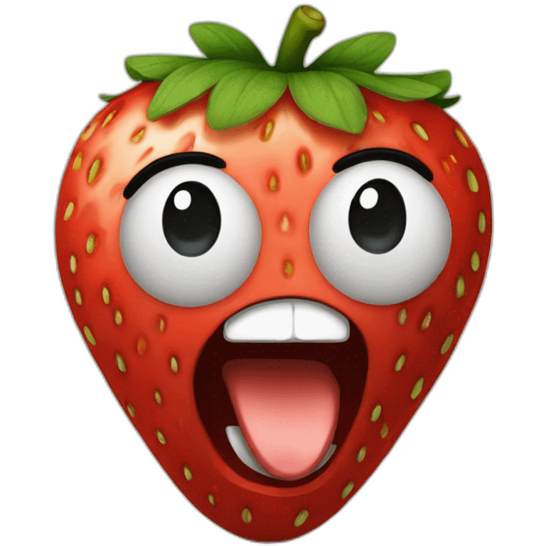 strawberry criying emoji