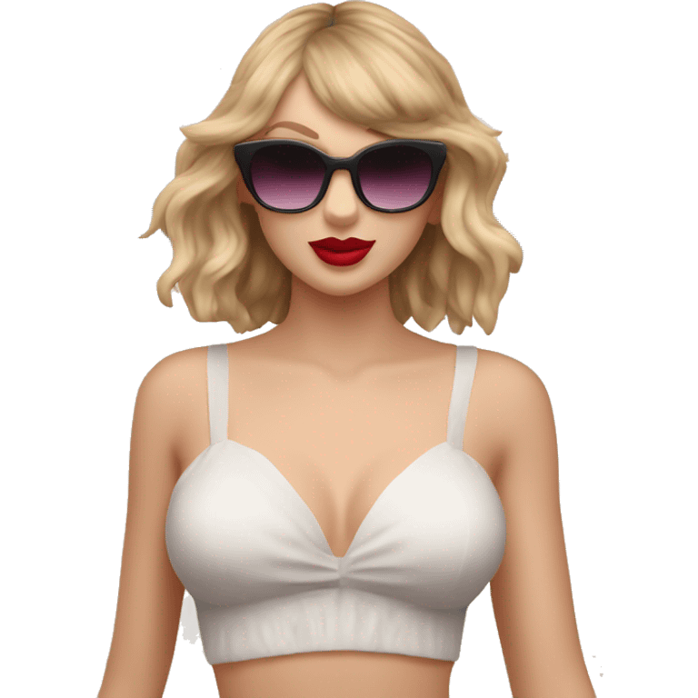 Taylor swift in lover outfit on the beach emoji