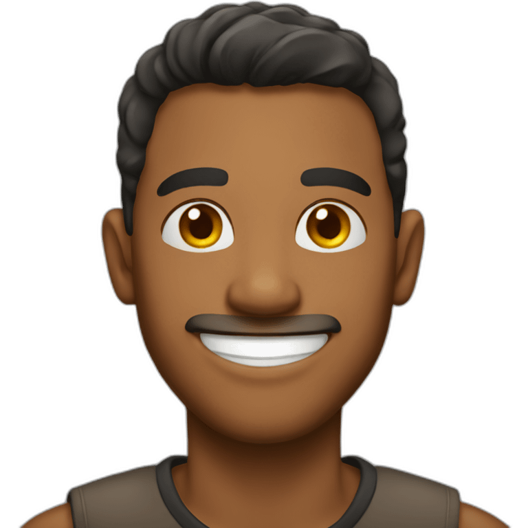 Brown man smiling emoji